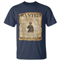 Vintage Harriet Tubman Poster T Shirt Wanted For Helping Slaves Escape - Wonder Print Shop