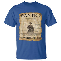 Vintage Harriet Tubman Poster T Shirt Wanted For Helping Slaves Escape - Wonder Print Shop