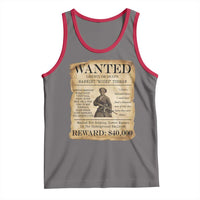 Vintage Harriet Tubman Poster Tank Top Wanted For Helping Slaves Escape - Wonder Print Shop