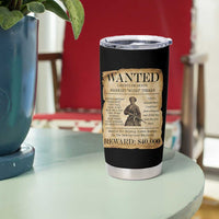 Vintage Harriet Tubman Poster Tumbler Cup Wanted For Helping Slaves Escape - Wonder Print Shop