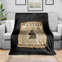 Harriet Tubman Wanted Reward Poster Throw Blanket Liberty Or Death - Wonder Print Shop