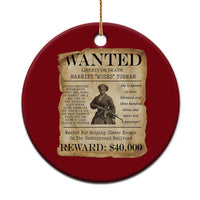 Harriet Tubman Wanted Reward Poster Ceramic Ornament Liberty Or Death - Wonder Print Shop