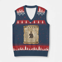 Harriet Tubman Wanted Reward Poster V-Neck Knit Sweater Vest Liberty Or Death - Wonder Print Shop