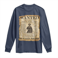 Harriet Tubman Wanted Reward Poster Long Sleeve Shirt Liberty Or Death - Wonder Print Shop