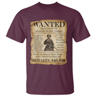 Harriet Tubman Wanted Reward Poster T Shirt Liberty Or Death - Wonder Print Shop