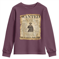 Harriet Tubman Wanted Reward Poster Youth Sweatshirt Liberty Or Death - Wonder Print Shop