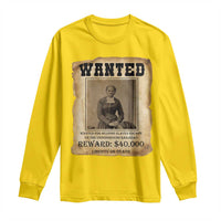 Harriet Tubman Wanted Reward Poster Long Sleeve Shirt Freedom Or Death - Wonder Print Shop