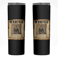 Harriet Tubman Wanted Reward Poster Skinny Tumbler Freedom Or Death - Wonder Print Shop