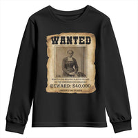 Harriet Tubman Wanted Reward Poster Youth Sweatshirt Freedom Or Death - Wonder Print Shop