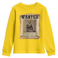 Harriet Tubman Wanted Reward Poster Youth Sweatshirt Freedom Or Death - Wonder Print Shop