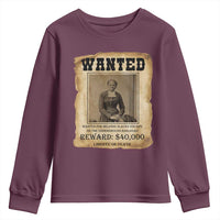 Harriet Tubman Wanted Reward Poster Youth Sweatshirt Freedom Or Death - Wonder Print Shop