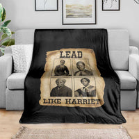 Vintage Harriet Tubman Poster Throw Blanket Lead Like Harriet - Wonder Print Shop