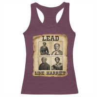 Vintage Harriet Tubman Poster Racerback Tank Top Lead Like Harriet - Wonder Print Shop