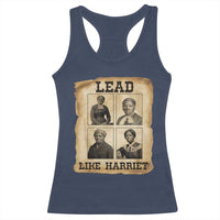 Vintage Harriet Tubman Poster Racerback Tank Top Lead Like Harriet - Wonder Print Shop