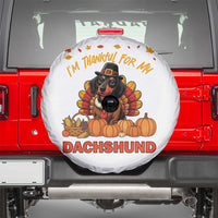 Thanksgiving Dog Spare Tire Cover I Am Thankful For My Dachshund - Wonder Print Shop