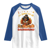 Thanksgiving Dog Raglan Shirt I Am Thankful For My Dachshund - Wonder Print Shop