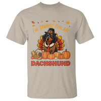 Thanksgiving Dog T Shirt I Am Thankful For My Dachshund - Wonder Print Shop
