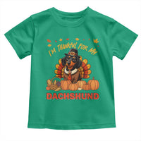 Thanksgiving Dog Toddler T Shirt I Am Thankful For My Dachshund - Wonder Print Shop