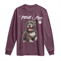 Pitbull Mom Long Sleeve Shirt Cute Pitbull Puppy Dog Lovers - Wonder Print Shop