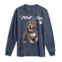 Pitbull Mom Long Sleeve Shirt Cute Pitbull Puppy Dog Lovers - Wonder Print Shop