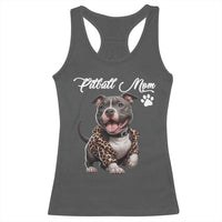 Pitbull Mom Racerback Tank Top Cute Pitbull Puppy Dog Lovers - Wonder Print Shop