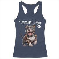 Pitbull Mom Racerback Tank Top Cute Pitbull Puppy Dog Lovers - Wonder Print Shop