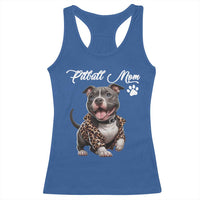 Pitbull Mom Racerback Tank Top Cute Pitbull Puppy Dog Lovers - Wonder Print Shop