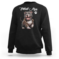 Pitbull Mom Sweatshirt Cute Pitbull Puppy Dog Lovers - Wonder Print Shop