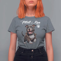Pitbull Mom T Shirt For Women Cute Pitbull Puppy Dog Lovers - Wonder Print Shop