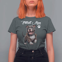 Pitbull Mom T Shirt For Women Cute Pitbull Puppy Dog Lovers - Wonder Print Shop