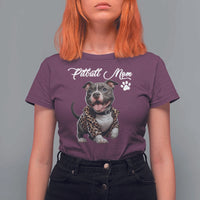 Pitbull Mom T Shirt For Women Cute Pitbull Puppy Dog Lovers - Wonder Print Shop