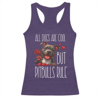 Pitbull Lover Racerback Tank Top All Dogs Are Cool But Pitbulls Rule - Wonder Print Shop