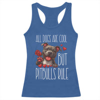 Pitbull Lover Racerback Tank Top All Dogs Are Cool But Pitbulls Rule - Wonder Print Shop