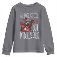 Pitbull Lover Youth Sweatshirt All Dogs Are Cool But Pitbulls Rule - Wonder Print Shop