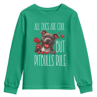 Pitbull Lover Youth Sweatshirt All Dogs Are Cool But Pitbulls Rule - Wonder Print Shop