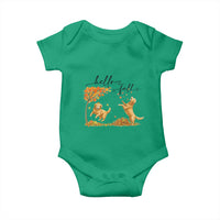 Funny Hello Fall Thanksgiving Golden Retriever Baby Onesie - Wonder Print Shop