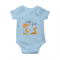 Funny Hello Fall Thanksgiving Golden Retriever Baby Onesie - Wonder Print Shop