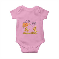 Funny Hello Fall Thanksgiving Golden Retriever Baby Onesie - Wonder Print Shop