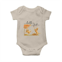 Funny Hello Fall Thanksgiving Golden Retriever Baby Onesie - Wonder Print Shop