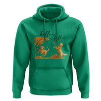 Funny Hello Fall Thanksgiving Golden Retriever Hoodie - Wonder Print Shop
