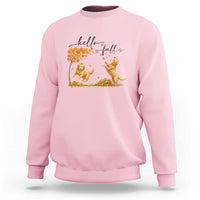 Funny Hello Fall Thanksgiving Golden Retriever Sweatshirt - Wonder Print Shop