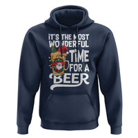 Funny Christmas Drinking Hoodie It is The Most Wonderful Time For A Beer - Wonder Print Shop