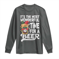 Funny Christmas Drinking Long Sleeve Shirt It is The Most Wonderful Time For A Beer - Wonder Print Shop