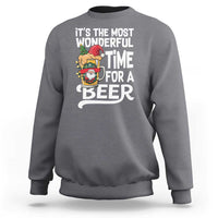 Funny Christmas Drinking Sweatshirt It is The Most Wonderful Time For A Beer - Wonder Print Shop