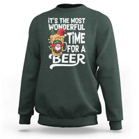 Funny Christmas Drinking Sweatshirt It is The Most Wonderful Time For A Beer - Wonder Print Shop