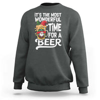 Funny Christmas Drinking Sweatshirt It is The Most Wonderful Time For A Beer - Wonder Print Shop