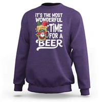 Funny Christmas Drinking Sweatshirt It is The Most Wonderful Time For A Beer - Wonder Print Shop