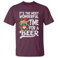 Funny Christmas Drinking T Shirt It is The Most Wonderful Time For A Beer - Wonder Print Shop
