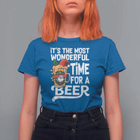 Funny Christmas Drinking T Shirt For Women It is The Most Wonderful Time For A Beer - Wonder Print Shop