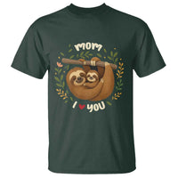 Mom I Love You T Shirt Cute Sloth Lover Mothers Day Gift - Wonder Print Shop